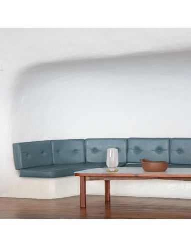 Lámpara de Sobremesa de cristal Nora el Champ 1 Luz E27 Ø18 cm - blanco/madera, negro/mármol, oro/blanco