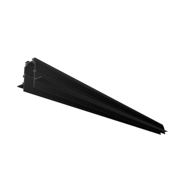 Carril para focos magnéticos 48V de empotrar 1 y 2m negro