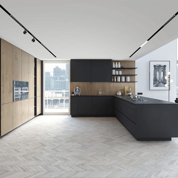 Rail pour spots magnétiques 48V à encastrer 1 et 2m noir ambiant