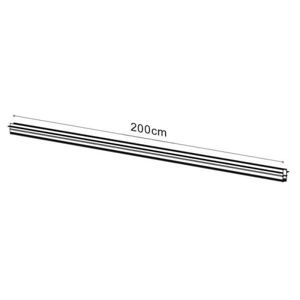 Carril para focos magnéticos 48V de empotrar 2m negro