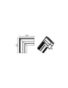 Conector unión en L interior para unir carril de empotrar magnético Magneto negro - Accesorios 2