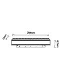 Foco lineal COB LED carril magnético negro Magneto 3.000K 12W medidas