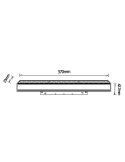 Foco lineal COB LED carril magnético negro Magneto 3.000K 18W  medidas