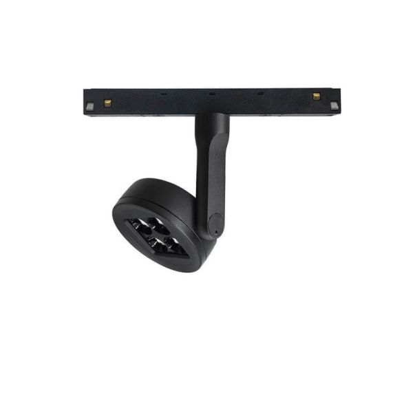 Spot LED orientable pour rail magnétique noir 4 lumières Magneto 10W et 20W