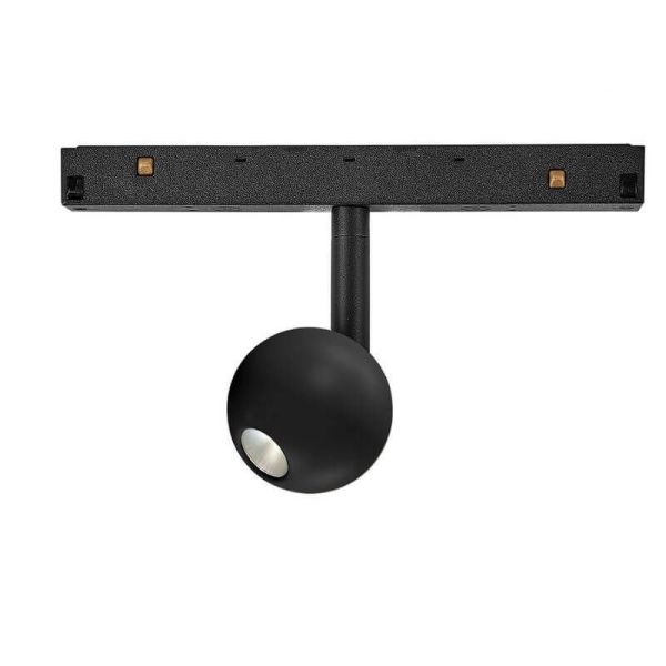 Foco LED en forma de Bola para carril magnético Magneto 7W 3000K negro