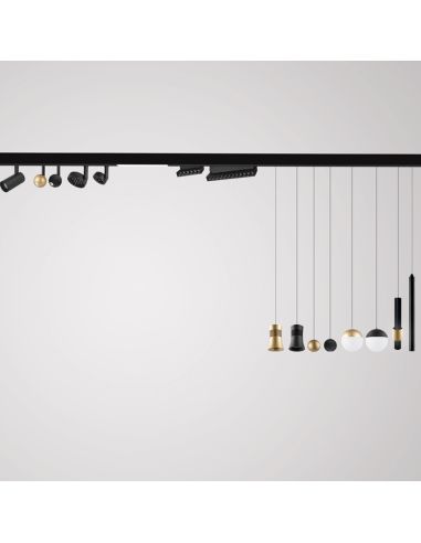 Suspension LED rail magnétique Magneto 5W 3000K ambiant noir