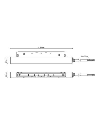 Alimentador para carril magnético Magneto 48V en 100W