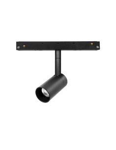 Foco LED orientable de carril magnético Magneto 5W 3000K negro Regulable en intensidad Triac