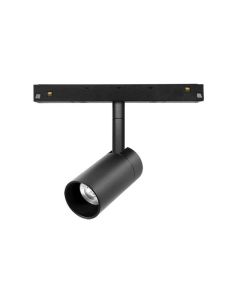 Foco LED orientable de carril magnético Magneto 7W 3000K negro Regulable en intensidad Triac