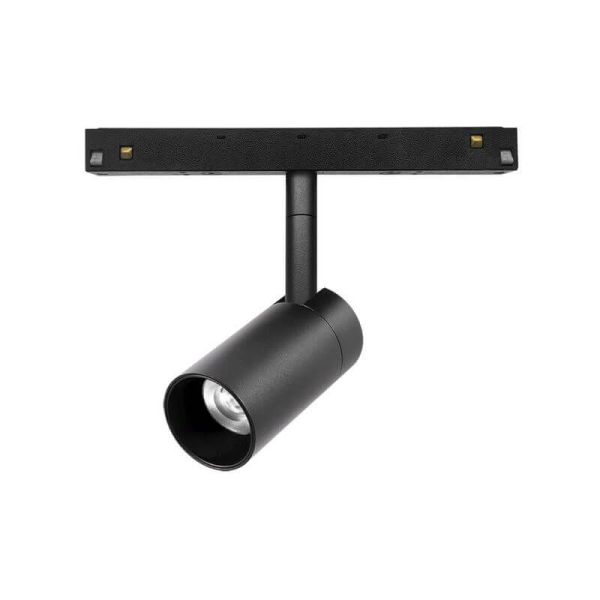 Foco LED orientable de carril magnético Magneto 7W 3000K negro Regulable en intensidad Triac