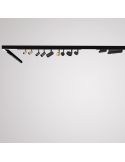 Foco LED orientable de carril magnético Magneto 7W 3000K negro Regulable en intensidad Triac ambiente