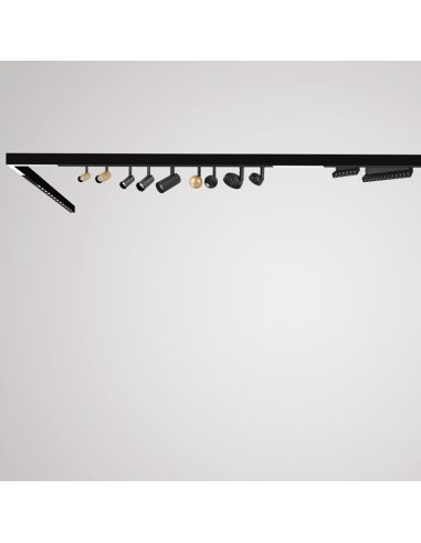 Spot LED sur rail magnétique orientable Magneto 7W 3000K noir Intensité variable Triac ambient