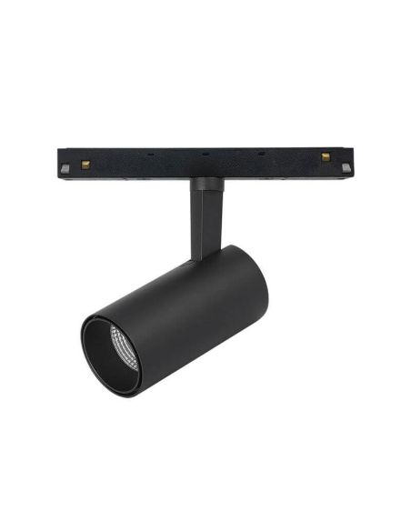 Foco LED orientable de carril magnético Magneto 20W 3000K negro Regulable en intensidad Triac