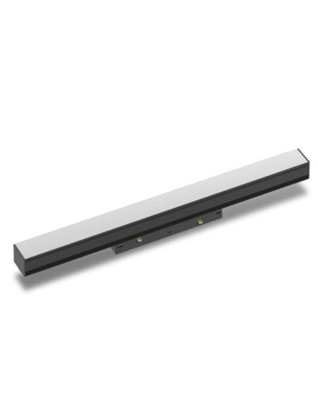 Foco Lineal difusor LED carril magnético Magneto negro 16W 3000K Regulable en intensidad Triac