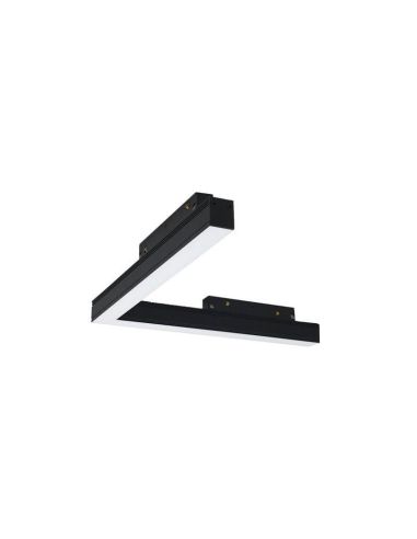 Foco ángulo difusor LED carril magnético Magneto 16W negro 3000K Regulable en intensidad Triac