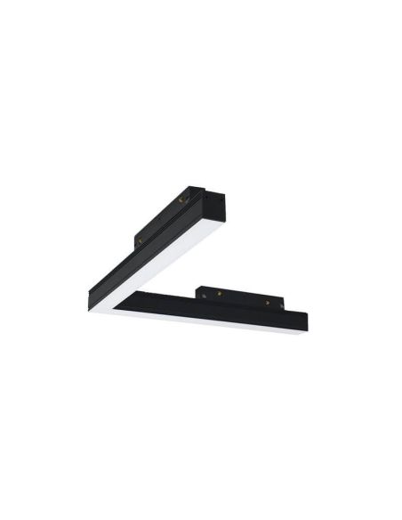 Foco ángulo difusor LED carril magnético Magneto 16W negro 3000K Regulable en intensidad Triac