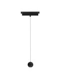 Foco colgante LED en forma de bola para carril magnético Magneto 7W 3000K negro Regulable en intensidad Triac