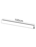 Carril para focos magnéticos de superficie 48V Magneto 1m  negro medidas