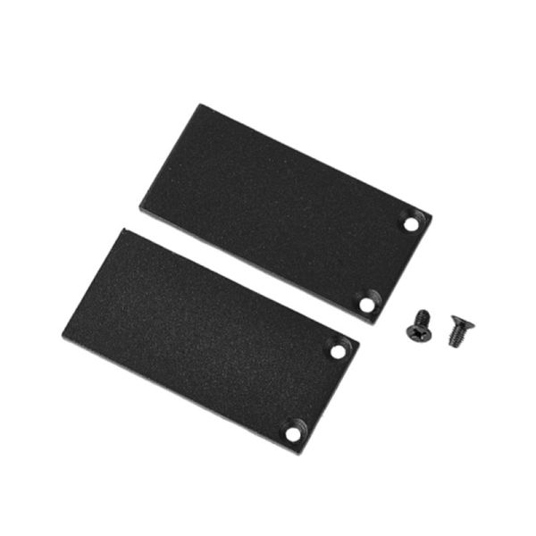 Set de 2 Tapas finales para carril de superficie o de empotrar magnético Magneto negro
