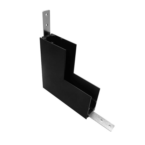 Conector en L 90º carril magnético Magneto negro