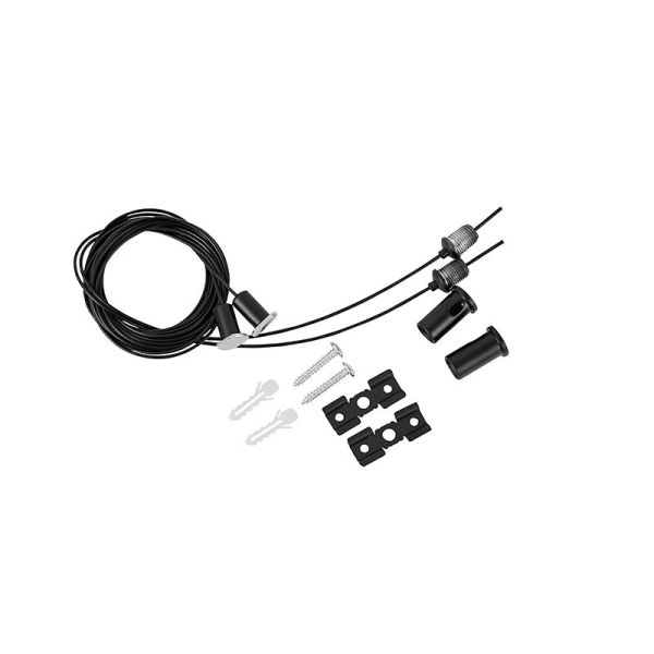 Kit de suspensión 2 hilos para carriles de superficie magnéticos Magneto negro