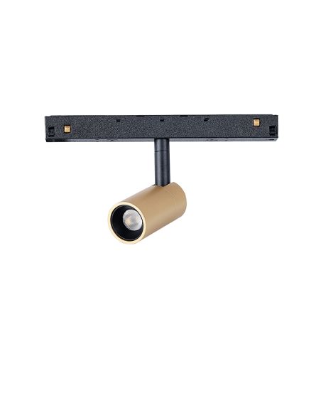 Foco LED carril magnético Magneto negro/oro 5W 3000K