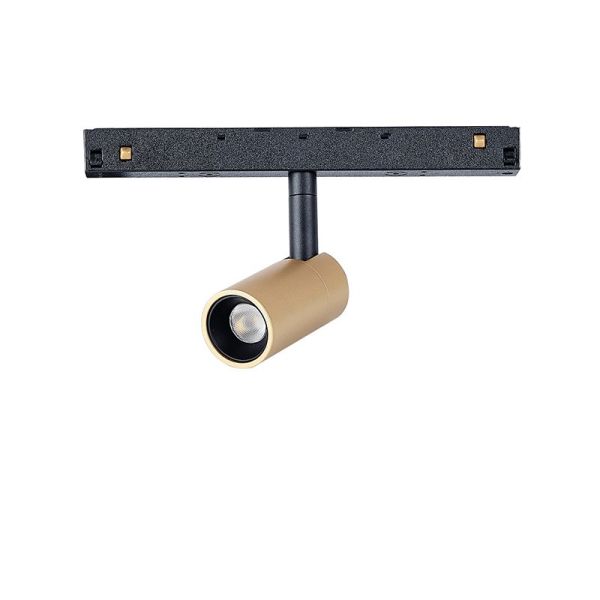 Foco LED carril magnético Magneto negro/oro 5W 3000K