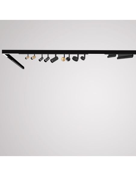 Foco LED carril magnético Magneto negro/oro 5W y 7W 3000K ambiente