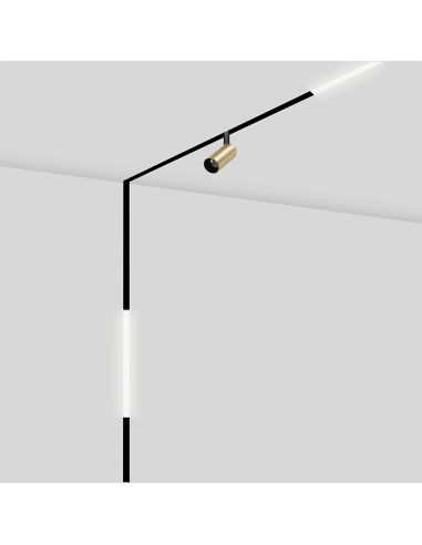 Foco LED carril magnético Magneto negro/oro 5W y 7W 3000K ambiente
