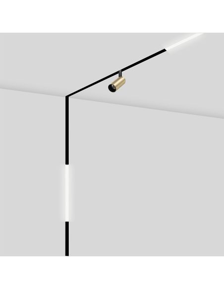 Foco LED carril magnético Magneto negro/oro 5W y 7W 3000K ambiente