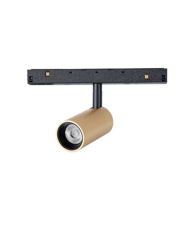 Spot LED sur rail magnétique Magneto noir/or 7W 3000K