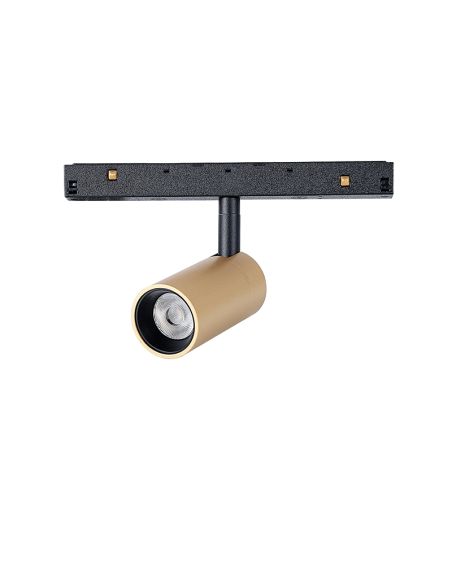 Spot LED sur rail magnétique Magneto noir/or 7W 3000K