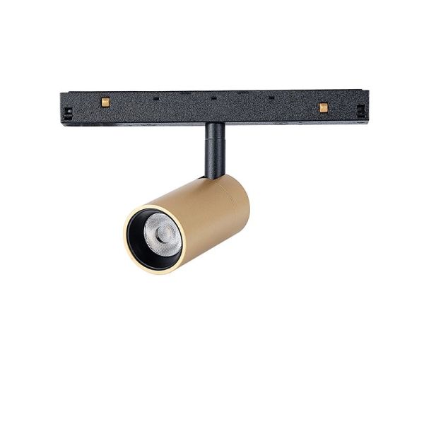 Spot LED sur rail magnétique Magneto noir/or 7W 3000K