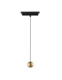 Suspension LED boule pour rail magnétique Magneto 7W 3000K noir/or Avec et sans Triac