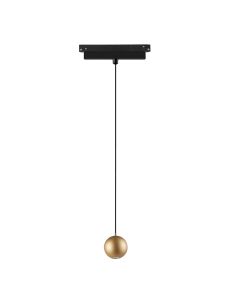Pendente LED em forma de bola para pista magnética Magneto 7W 3000K preto/dourado Com e sem Triac