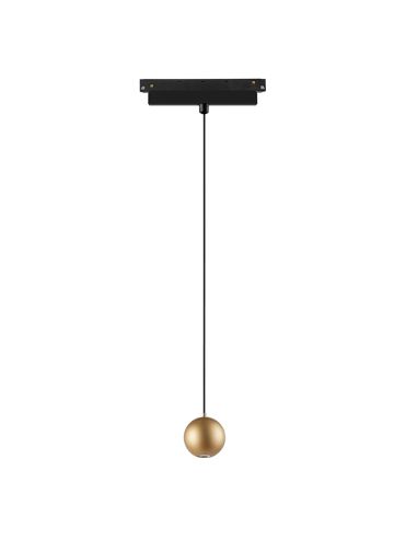 Suspension LED boule pour rail magnétique Magneto 7W 3000K noir/or Avec et sans Triac