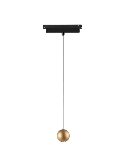 Suspension LED boule pour rail magnétique Magneto 7W 3000K noir/or Avec et sans Triac
