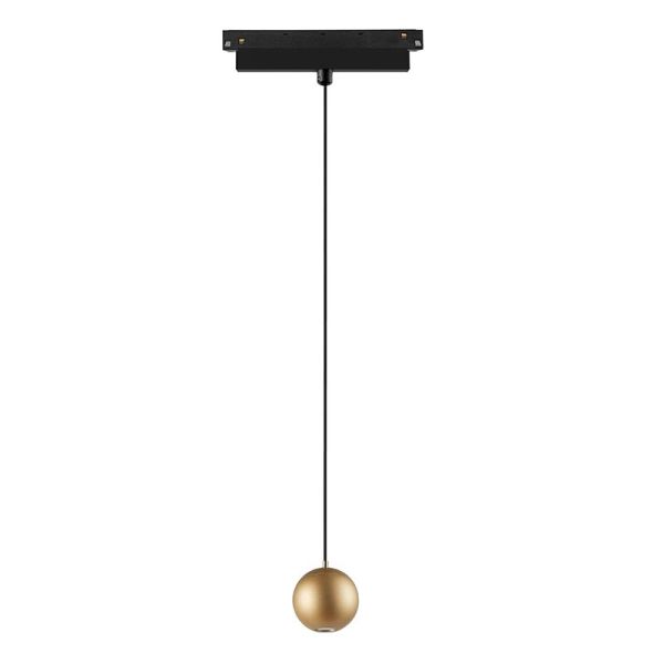 Foco colgante LED en forma de bola para carril magnético Magneto 7W 3000K negro/Oro Con y Sin Triac