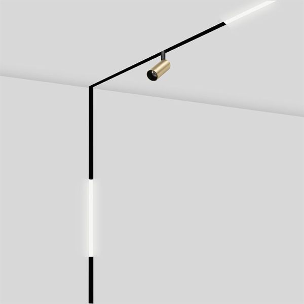 Foco LED carril magnético Magneto negro/oro 5W y 7W 3000K Regulable en intensidad Triac ambiente