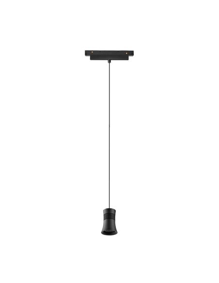 Foco colgante Pagoda LED carril magnético Magneto 12W 3000K negro Con y sin TRIAC
