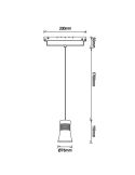 Foco colgante Pagoda LED carril magnético Magneto 12W 3000K negro Con y sin TRIAC medidas