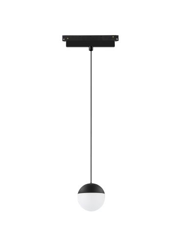 Foco colgante LED carril magnético Bola Magneto 10W Negro 110º de ángulo de apertura 3000K