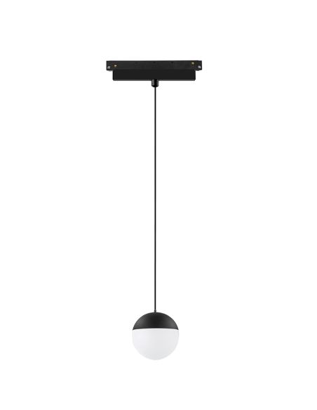 Foco colgante LED carril magnético Bola Magneto 10W Negro 110º de ángulo de apertura 3000K