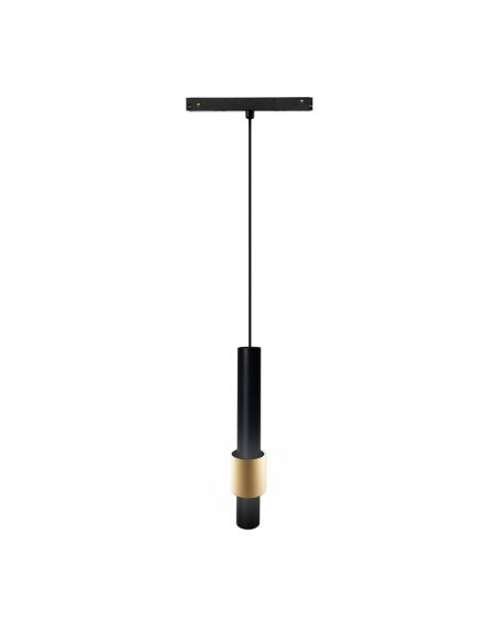 Foco colgante LED carril magnético Magneto 7W 3000K negro y negro/oro Con o sin Triac