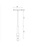 Foco colgante LED carril magnético Magneto 7W 3000K negro y negro/oro Con o sin Triac medidas