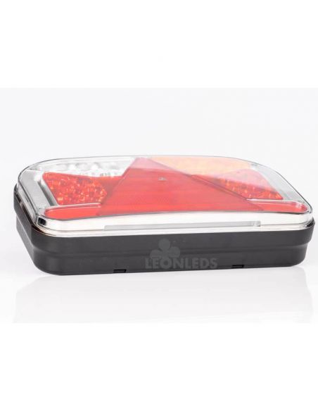 Piloto Trasero LED con triangulo con conector 5 Pin Bajonet 6 Funciones FT-170 Fristom | LeonLeds