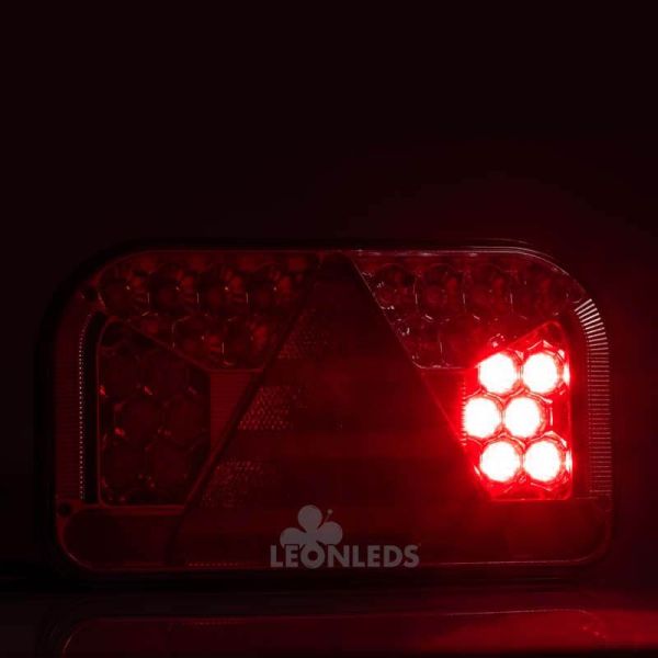 Piloto Trasero LED con triangulo con conector 5 Pin Bajonet 6 Funciones FT-170 Fristom | LeonLeds