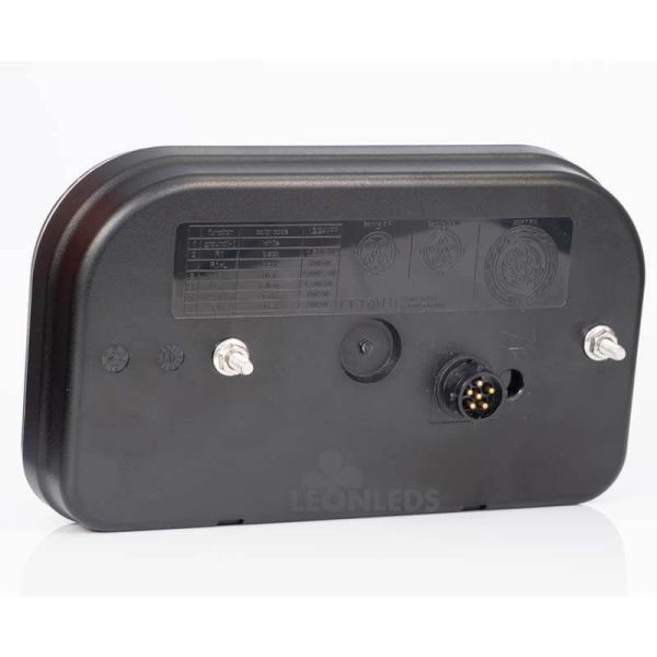 Piloto Trasero LED con triangulo con conector 5 Pin Bajonet 6 Funciones FT-170 Fristom | LeonLeds