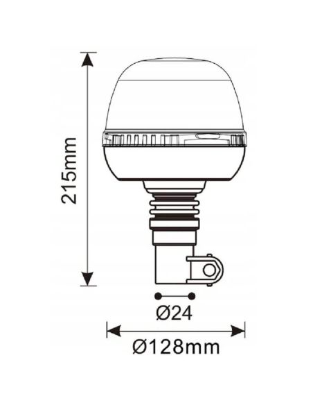 Dimensiones Rotativo LED Homologado ECE R10 CISPR Clase 5 | LeonLeds