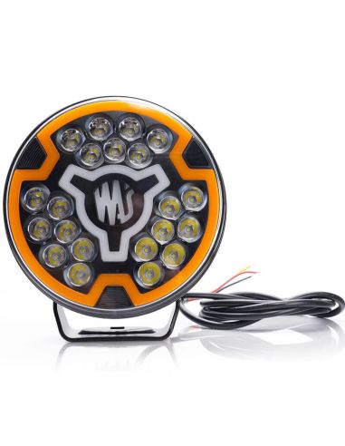 Farol LED redondo com luz âmbar e longo alcance AD SM1 HR 17,5 Pontos de Luz W257 2179 Was | leonleds